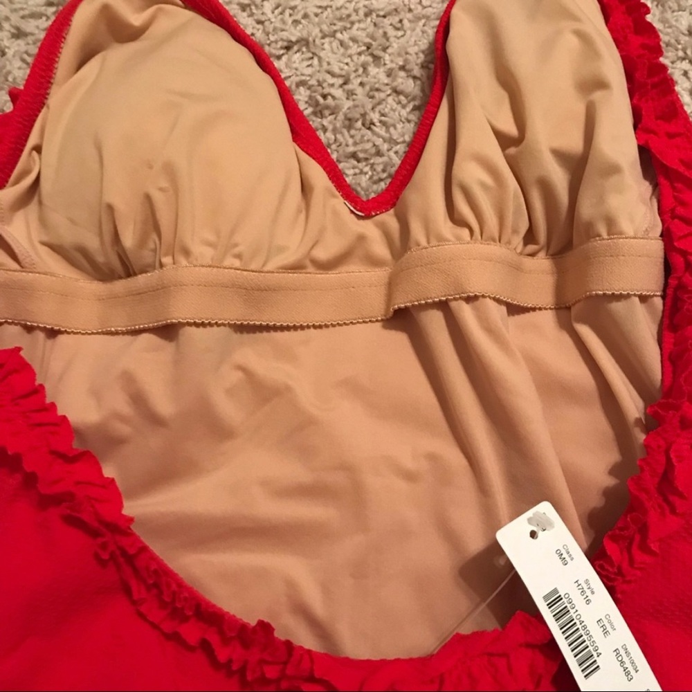 Ruffle Halter One-piece Swimsuit Pique Nylon - Picture 8 of 9